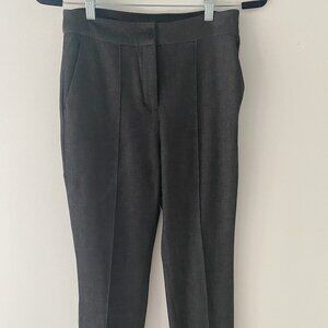 Express dark grey high rise ankle dress pants